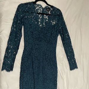 Bardot Midnights Lace Dress Ash Blue XS/4